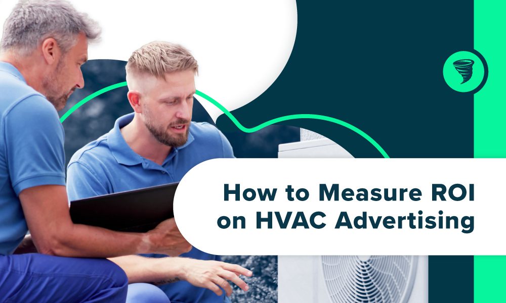 Big Storm - How to Measure ROI on HVAC Advertising. Two HVAC workers fixing AC unit